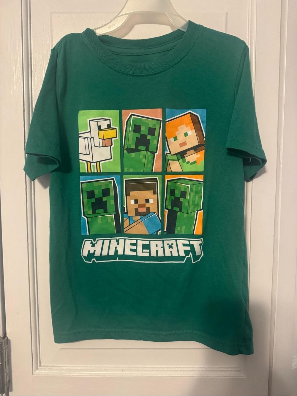 Like New Minecraft Boys Green Graphic T-Shirt - Size 7